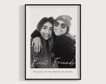 Personalized Best Friend Photo Collage – Custom BFF Keepsake, Unique Friendship Gift