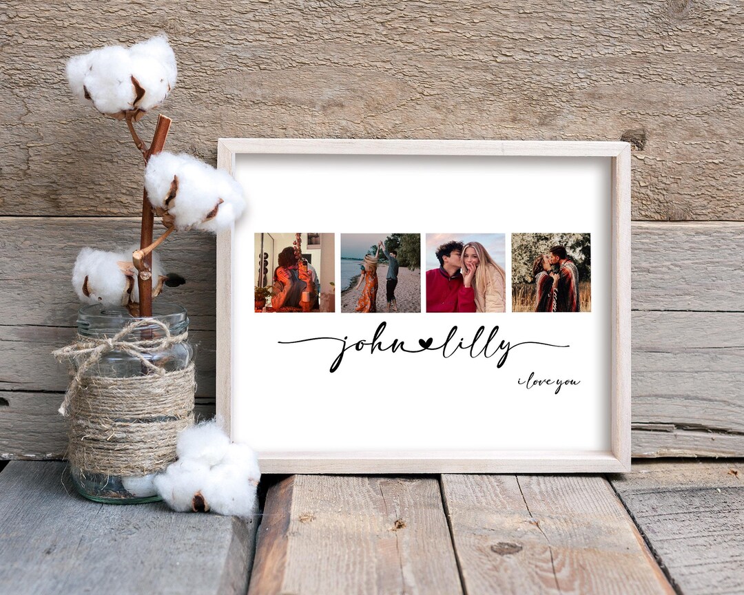 Personalised Couples Anniversary Print Ideal for Valentines Day Gift or ...