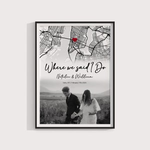 Landkarte, wo alles begann, wo wir uns trafen, Landkarte, benutzerdefinierte Karte Druck, Abschlussgeschenk, unser erstes Zuhause, Geburtstagsgeschenke für sie, Hochzeitsgeschenk