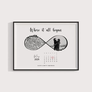 Cadeaux d'anniversaire,La où tout a commencé,Carte du lieu où nous nous sommes rencontrés,Impression de carte personnalisée,Cadeaux de remise des diplômes,Notre première maison,Cadeaux d'anniversaire pour elle,Cadeau de mariage