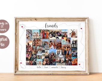 Bester Freund Fotocollage, personalisierte Bff Fotocollage, Bester Freund Fotogeschenk, Bestie Benutzerdefinierte Fotocollage, Bff Fotogeschenk, BFF Collage