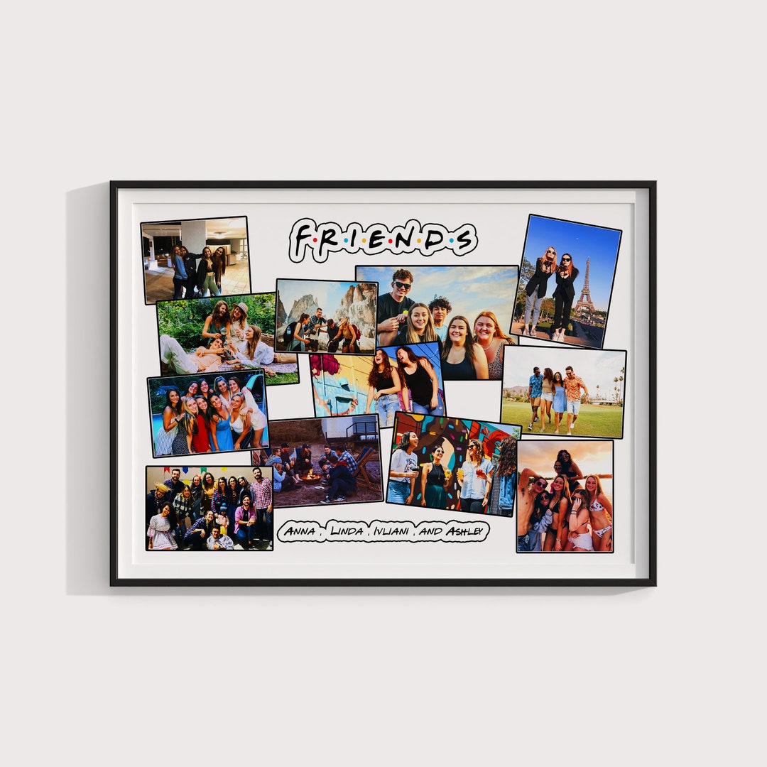 Personalized BFF Photo Collage, Best Friend Print, Custom BFF Gift ...