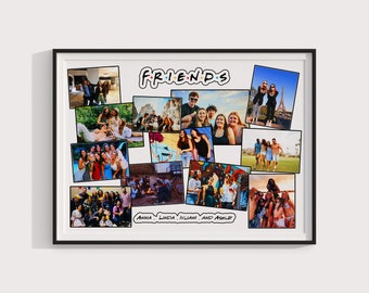 Personalized BFF Photo Collage, Best Friend Print, Custom BFF gift, Personalized Gift for Friend, Best Friend Collage Gift, BFF Photo Gift