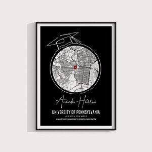 begabte graduierte, personalisierte Universität Karte, Abschluss-Andenken, Abschluss-Geschenk für sie, Abschluss-Geschenk für ihn, College-Abschluss-Kunst