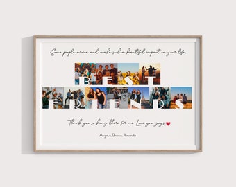 Personalized Best Friend Photo Collage Keepsake (Digital File)
