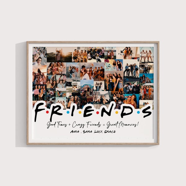 Collage de photos meilleur ami, collage photo personnalisé Bff, cadeau photo meilleur ami, collage photo personnalisé Bestie, cadeau photo Bff, collage BFF