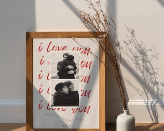 Personalised Photo Print, Custom Polaroid Gift, Photo Collage Print, Gift for Him or Her, Wedding, Anniversary, Birthday, Valentines Gifts