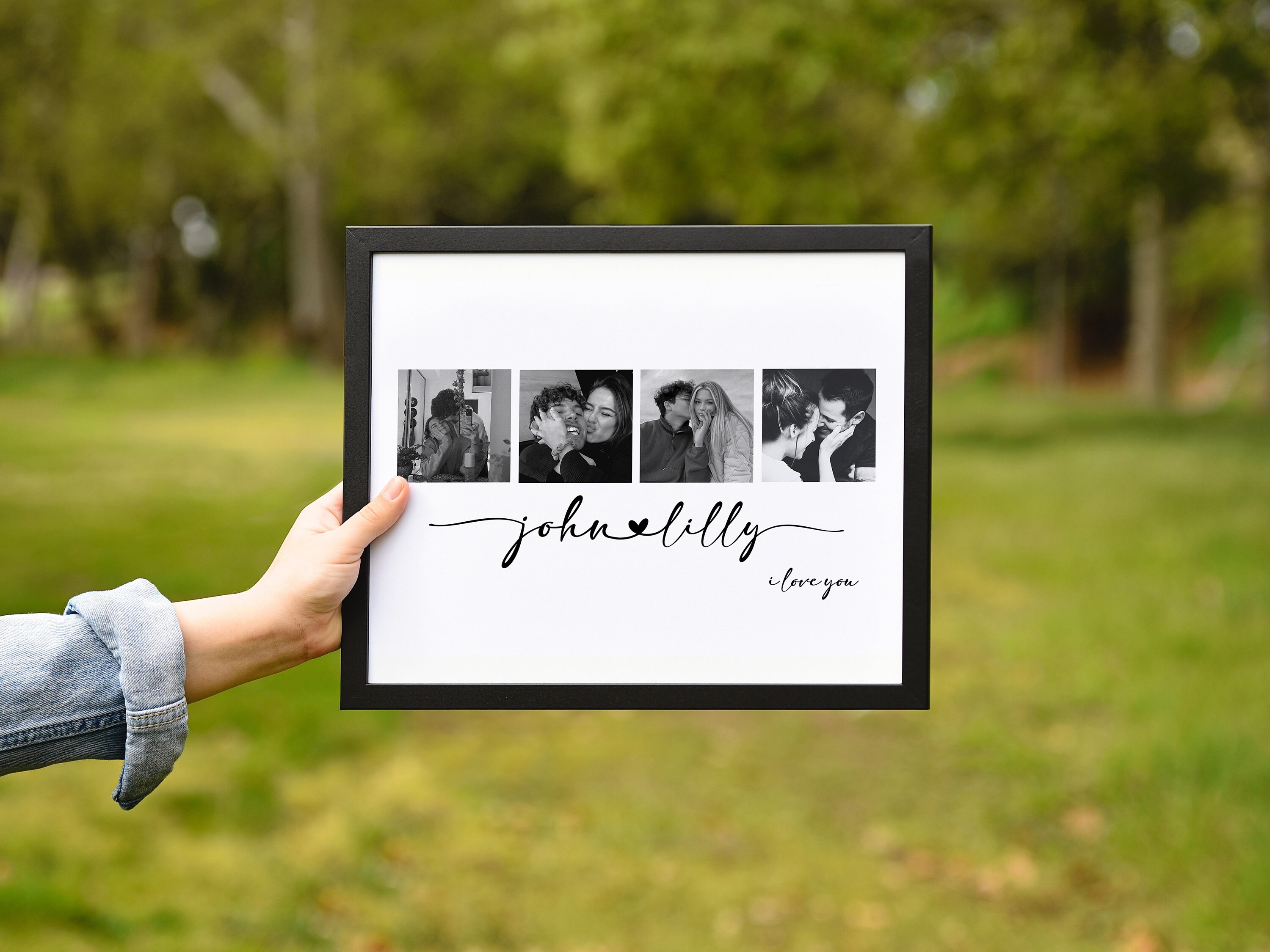 Personalised Picture Collage Memorable Gift for Partner, Gift for Him ...