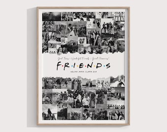 Najlepszy przyjaciel kolaż zdjęć, spersonalizowany kolaż zdjęć Bff, prezent ze zdjęcia najlepszego przyjaciela, spersonalizowany kolaż zdjęć Bestie, prezent ze zdjęcia Bff, kolaż BFF