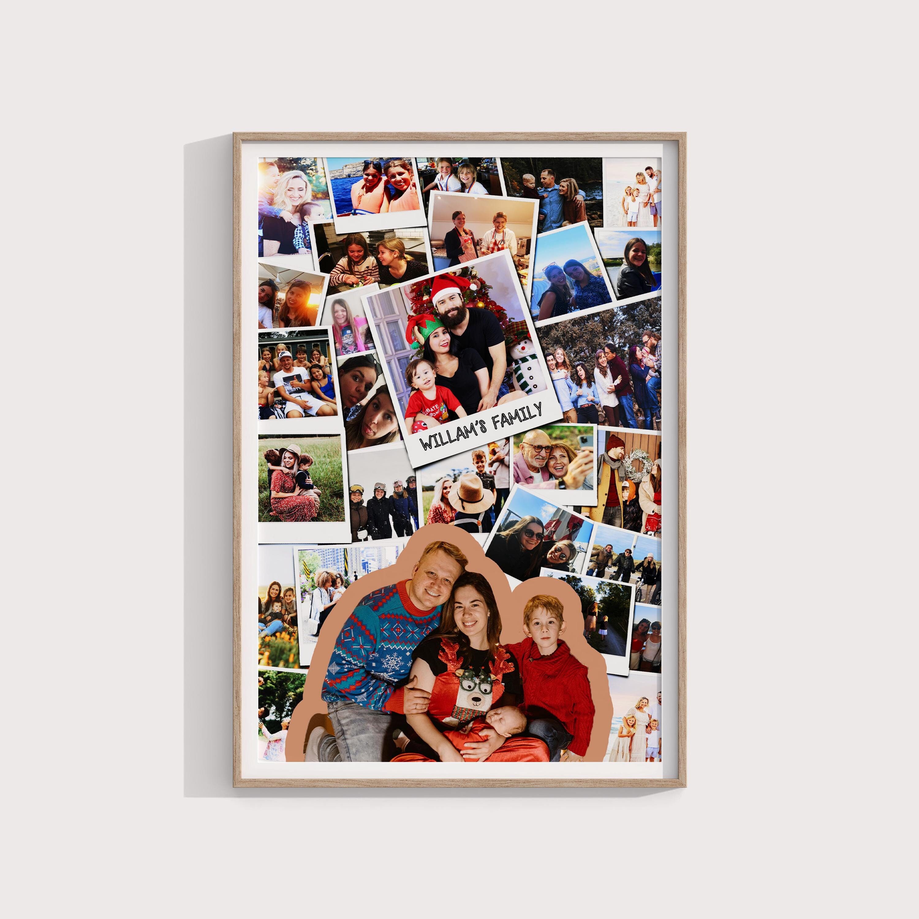 Personalized Family Photo Collage Print: Custom Polaroid Keepsake ...