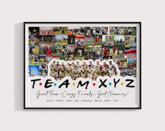 Custom Team Photo Collage: Sports, School, or Work (Digital File Only)