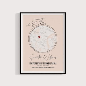 Abitur Karte Geschenk, College Standort Erinnerung, personalisierte Schul Karte Kunst, Graduierung digitaler Download, Graduierung Andenken Druck