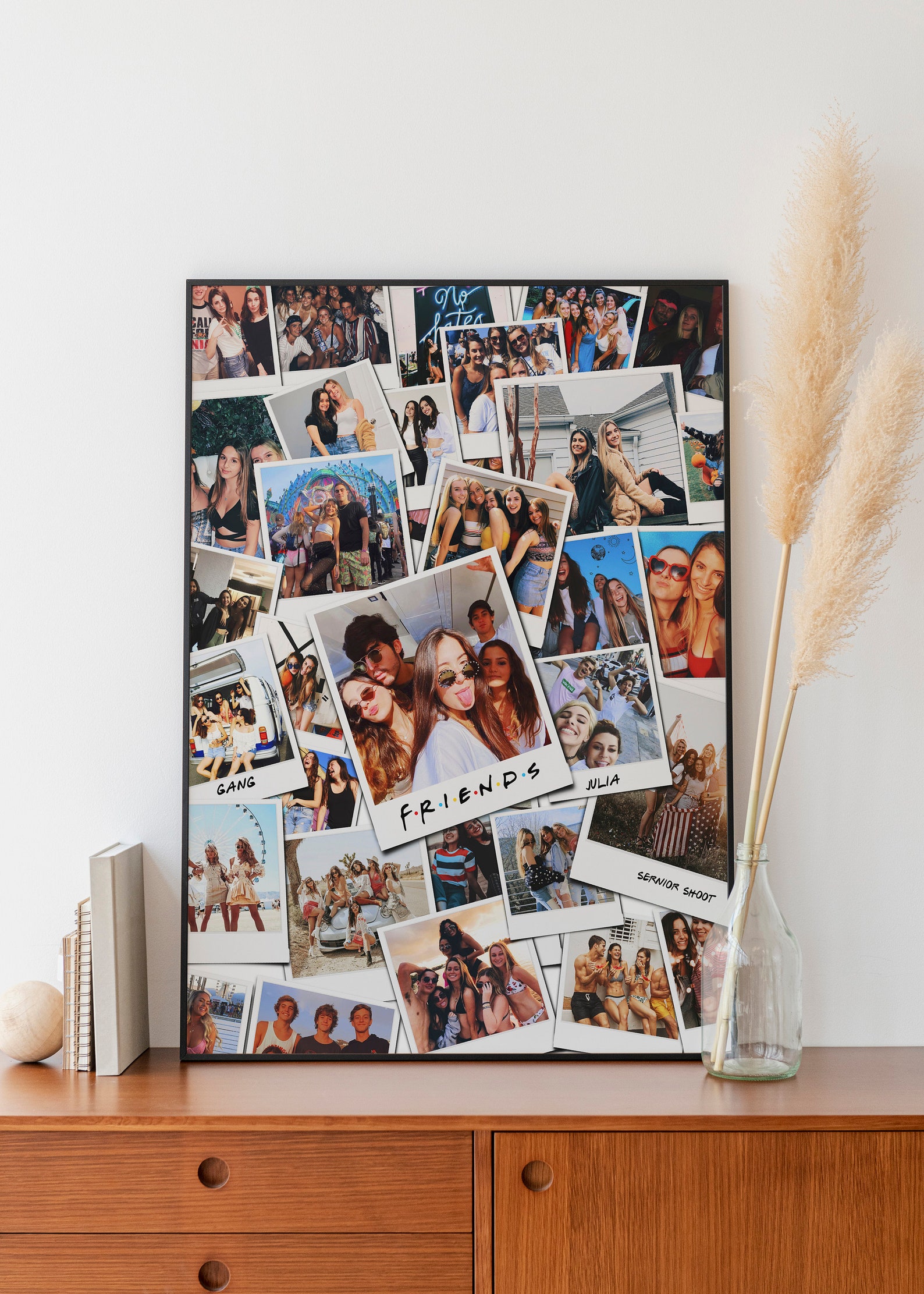Best Friend Photo Collage Personalized Bff Photo Collage Etsy