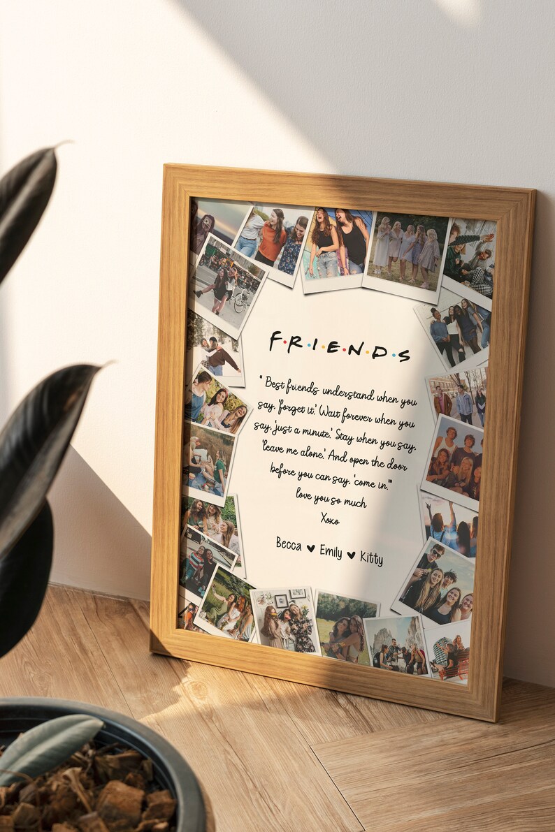 Best Friend Gifts Best Friends Photo Collage Personalized Etsy
