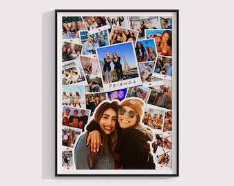 Gepersonaliseerd cadeau beste vriend, beste vriend op maat gemaakt cadeau, vriendschapsaandenken, cadeaus voor beste vriend, cadeau voor vriendschapsdag, BFF fotocollage