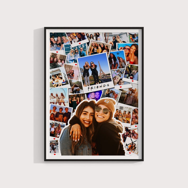 Bestie Personalized Gift, Best Friend Customized Gift, Friendship Keepsake, Gifts for Best Friend, Friendship's Day Gift, BFF Photo Collage image 1