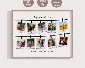 Best Friend Gifts, Best Friends Photo Collage, Personalized Best Friend Keepsake, Bestie Gift, Friendship Print, Best Fiends Forever Gift