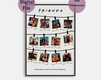 Best Friend Gifts, Best Friends Photo Collage, Personalized Best Friend Keepsake, Bestie Gift, Friendship Print, Best Fiends Forever Gift