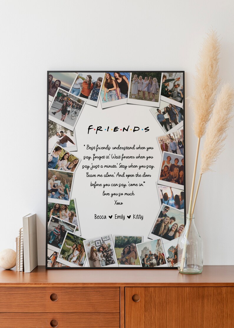 Best Friend Gifts Best Friends Photo Collage Personalized Etsy