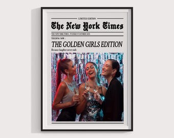 Trendy Newspaper Print, Best Friend Poster, New York Times Wall