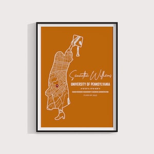 Póster de mapa para estudiantes de último año, regalo digital, decoración de graduación, mapa de recuerdos escolares, arte de recuerdo de graduación, archivo de arte de graduación