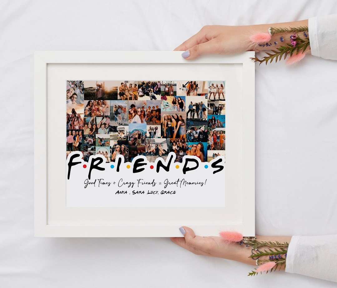 Best Friend Photo Collage, Personalized Bff Photo Collage, Best Friend