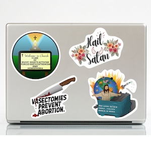 Satan Sticker Pack | Hail Satan, Lucifer Morningstar, Baphomet, Satanic, Feminist Sticker, Atheist, Resist, Satanist, Vote