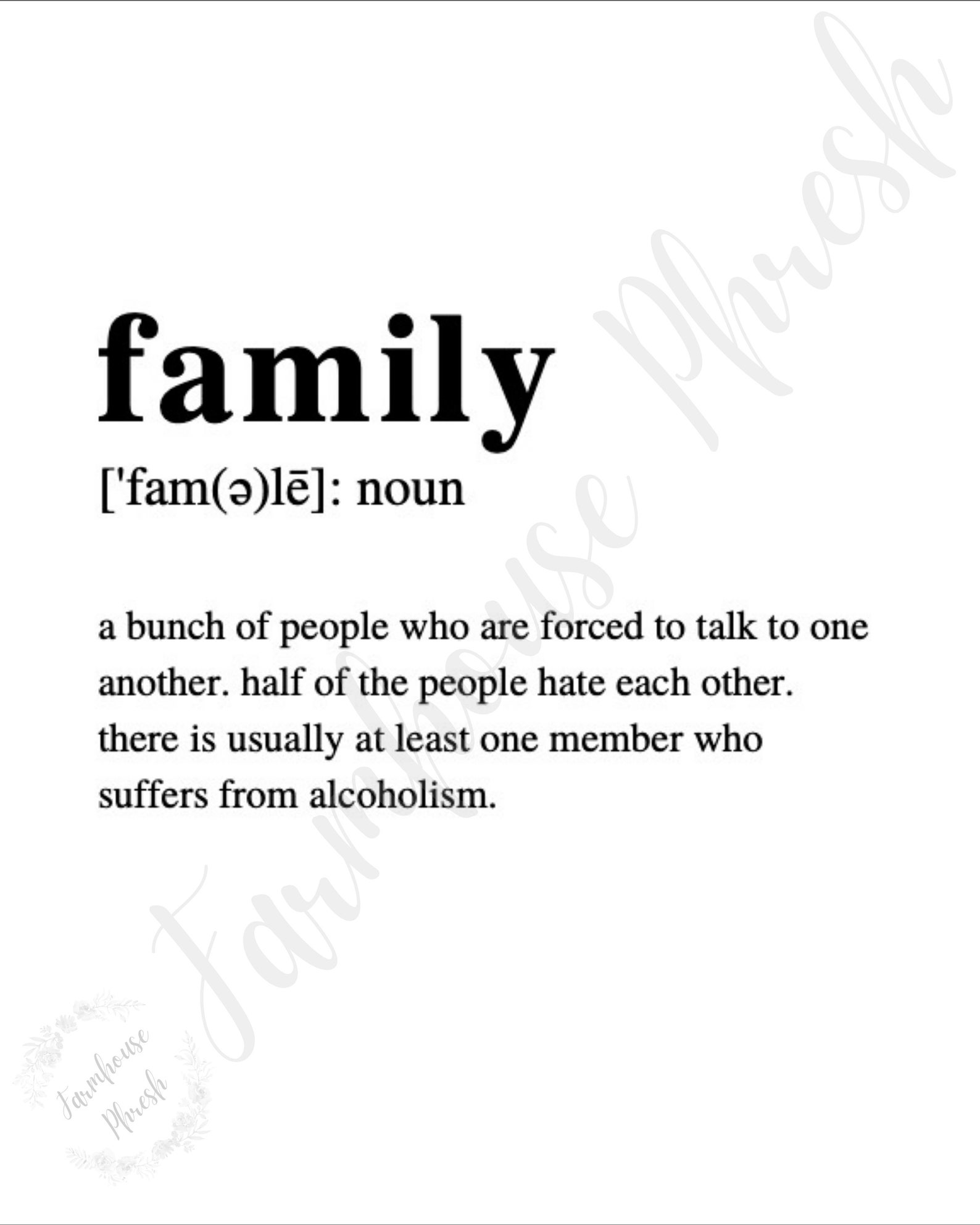 Definition of Family Instant Download Printable 8x10 | Etsy