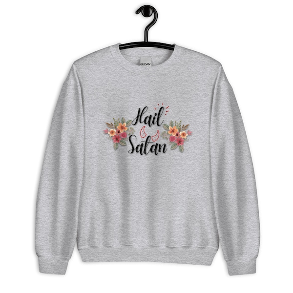 Hail Satan Sweatshirt- Socialist Communist Shirt - Atheist Pagan Pentagram Heavy Metal Shirt Tax Churches