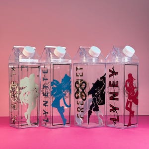 原神キャラクタービニール牛乳パックウォーターボトルグッズ（カヴェ/リネット/フレミネ/リニー）