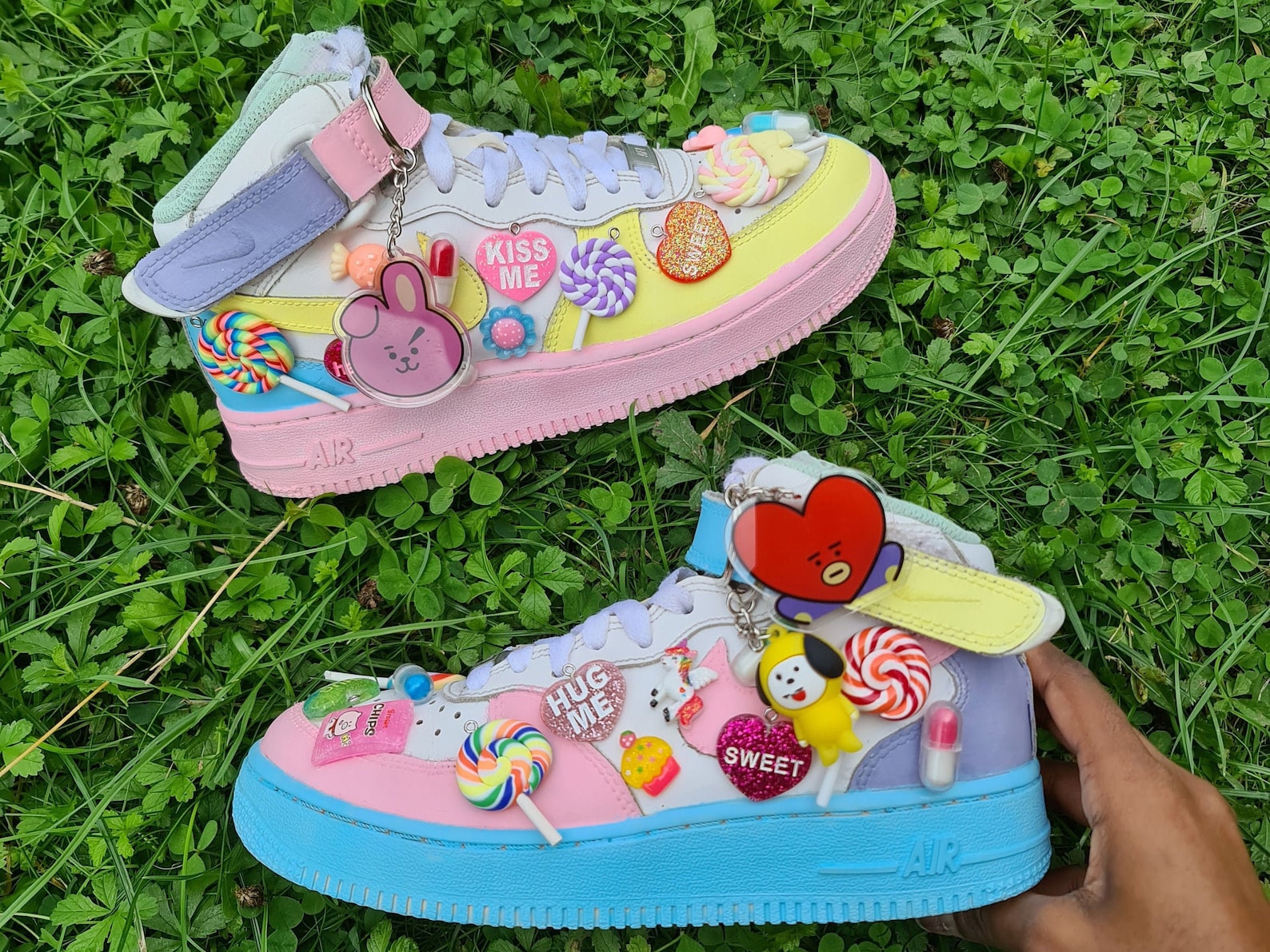 Kawaii charm custom Nike Air force 1 shoes Etsy
