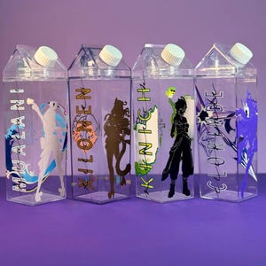 原神キャラクタービニール牛乳パックウォーターボトル（ムアラニ/キニッチ/シロネン/クロリンデ）