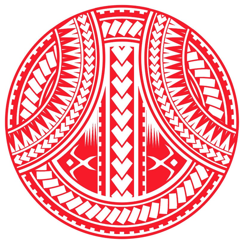 Samoan Polynesian Tatau Pattern Circle Vector Clip Art SVG Etsy