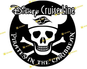 DCL, Pirates in the Caribbean, Skull, Diz Cruise Line, Mickey, Castaway Cay | SVG PNG | Silhouette Cricut Cutting Ready Instant Download