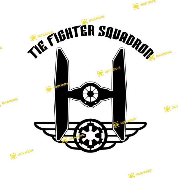 Star Wars, Tie Fighter Squadron, Imperial Pilot, Galactic Empire | SVG PNG | Silhouette Cricut Cutting Ready Instant Download