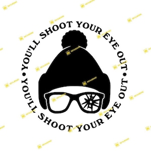 Una storia di Natale, ti sparerai un occhio, Ralphie / SVG PNG / Silhouette Cricut Cutting Ready Download immediato
