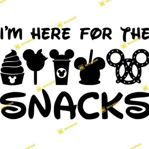 Mickey, I'm Here For The Snacks, Orlando, Castle, Celebration | SVG PNG | Silhouette Cricut Cutting Ready Instant Download