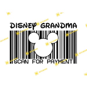 Diz OMA, Scan tegen betaling, Mickey, Oren, Kasteel | SVG-PNG | Silhouet Cricut snijden klaar voor directe download