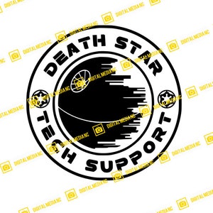 Star Wars Death Star Tech Support | SVG PNG | Silhouette Cricut Cutting Ready Instant Download