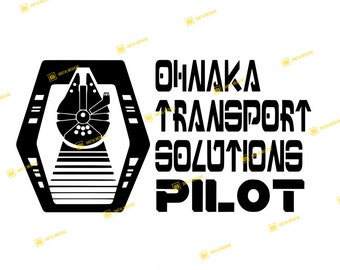 Star Wars Ohnaka Transport Solutions Pilot Smuggler's Run / SVG PNG / Silhouette Cricut Cutting Ready Instant Download