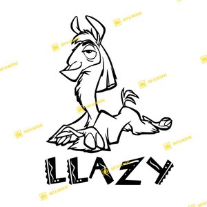 Emperor's New Groove, Kuzco, LLAZY, Llama | SVG PNG | Silhouette Cricut Cutting Ready Instant Download