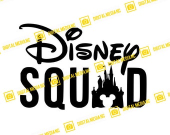 Mickey, Squad, Orlando, Castle, Celebration | SVG PNG | Silhouette Cricut Cutting Ready Instant Download