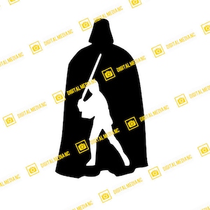 Star Wars, Darth Vader, Luke Skywalker, Jedi, Sith, Empire, Rebel | SVG PNG | Silhouette Cricut skärklar direktnedladdning