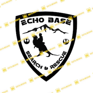 Star Wars, Hoth Echo Base, Sök och räddning, Rebeller, Uppror | SVG PNG | Silhouette Cricut Skärklar Direktnedladdning