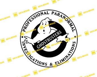 Ghostbusters, Professional Paranormal Investigations & Eliminations, Venkman, Spengler | SVG PNG | Silhouette Cricut Instant Download