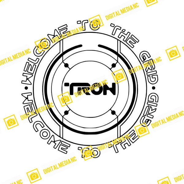 Tron Identity Disc, Welcome to the Grid, Lightcycle Run, Flynn, World, Magic | SVG PNG | Silhouette Cricut Cutting Ready Instant Download