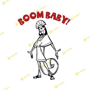 Boom Baby, Emperor's New Groove, Kuzco | SVG PNG | Silhouette Cricut Cutting Ready Instant Download