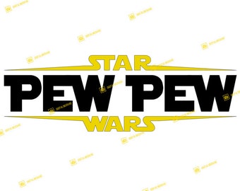 Star Wars Pew Pew | SVG PNG | Silhouette Cricut Cutting Ready Instant Download