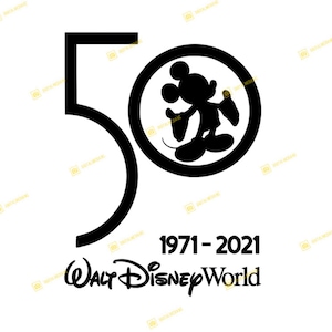 50 aniversario más mágico, Mickey, Orlando, Castle / SVG PNG / Silhouette Cricut Cutting Ready Instant Download