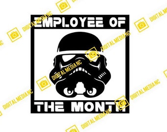 Star Wars, Stormtrooper, Employee of the Month, Death Star, Imperial, Empire | SVG PNG | Silhouette Cricut Cutting Ready Instant Download